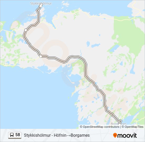 58 bus Line Map