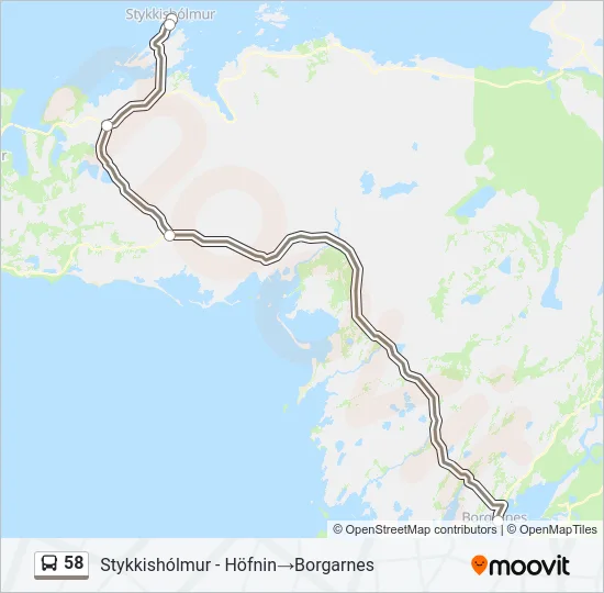 58 Bus Line Map