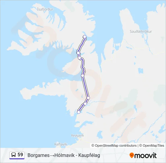 59 Bus Line Map