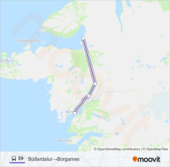 59 bus Line Map