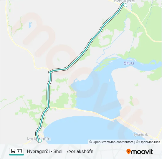 71 Bus Line Map