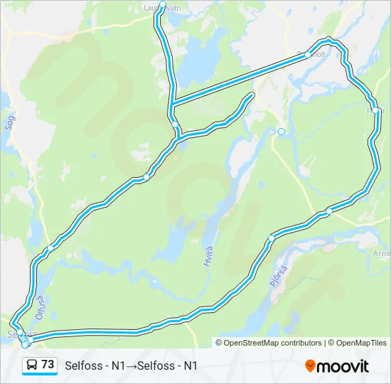 73 Bus Line Map