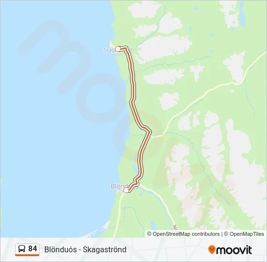 84 Bus Line Map