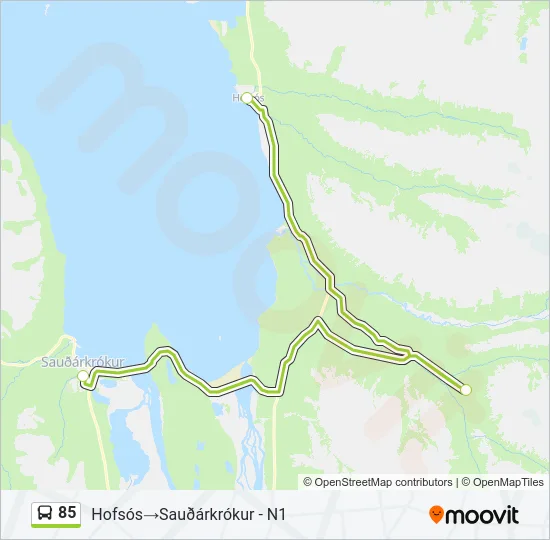 85 Bus Line Map