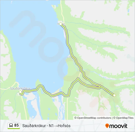 85 Bus Line Map