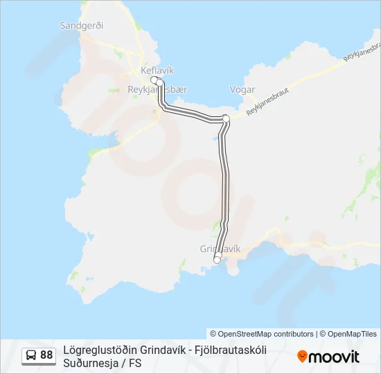 88 Bus Line Map