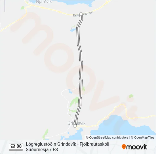 88 Bus Line Map