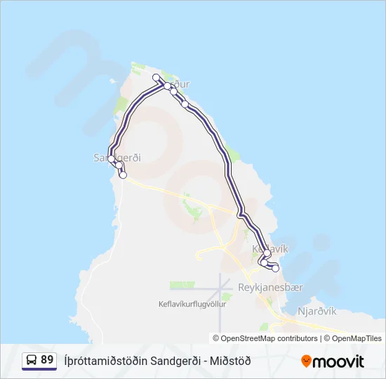 89 Bus Line Map