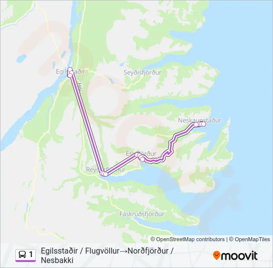 1 Bus Line Map
