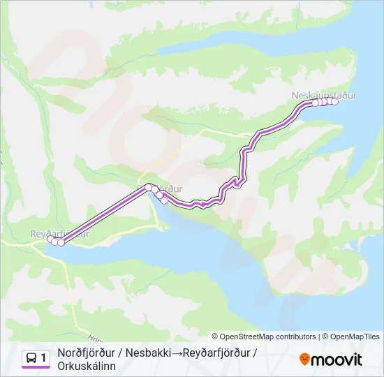 1 Bus Line Map