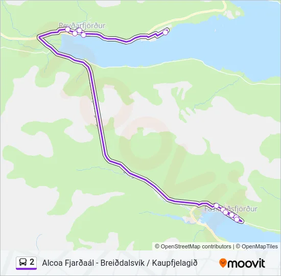 2 Bus Line Map
