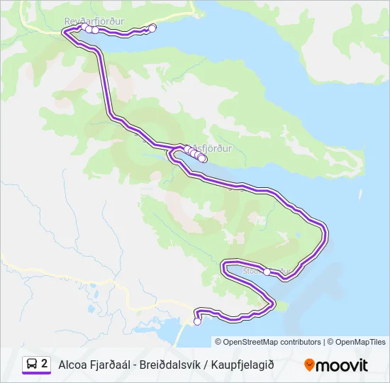 2 Bus Line Map