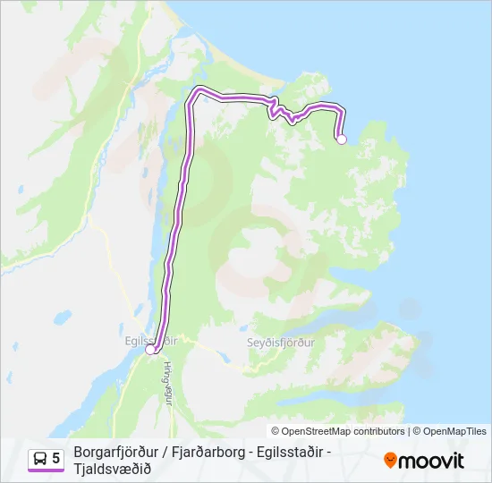 5 Bus Line Map