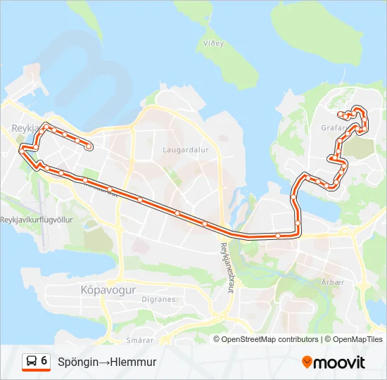 6 Bus Line Map