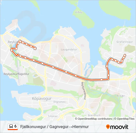 6 Bus Line Map