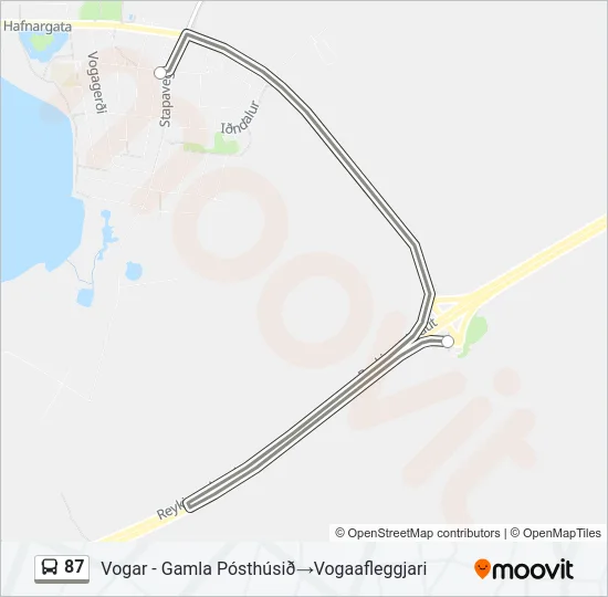 87 Bus Line Map
