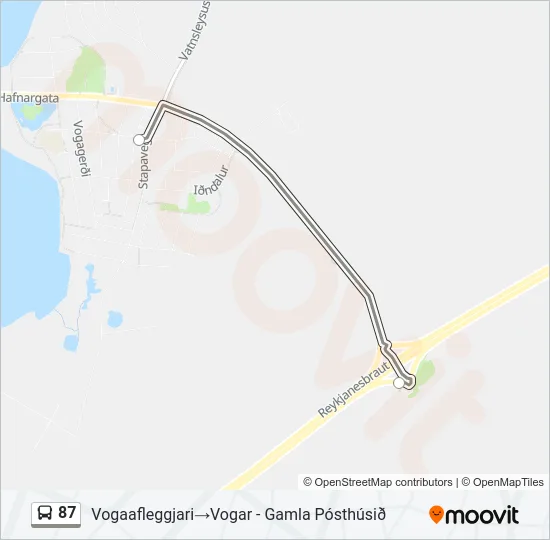 87 Bus Line Map