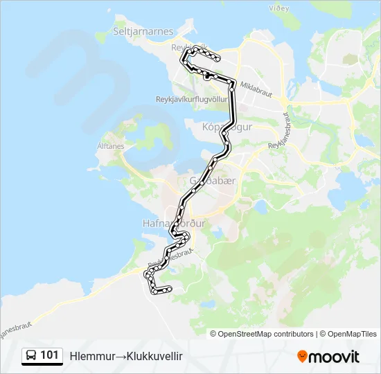 101 Bus Line Map