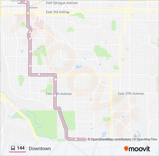 144 bus Line Map