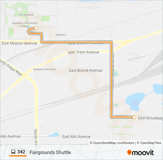 342 Bus Line Map