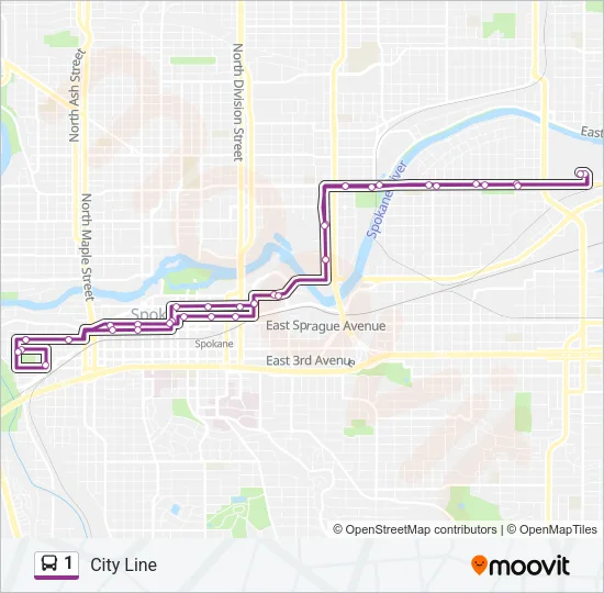 1 Bus Line Map