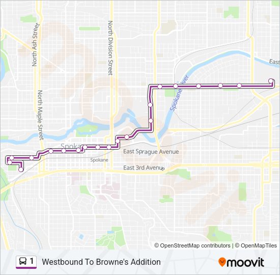 1 Bus Line Map