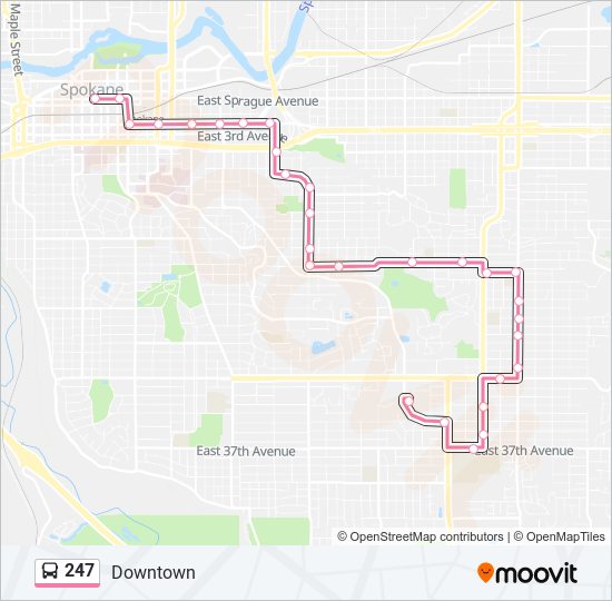 247 bus Line Map