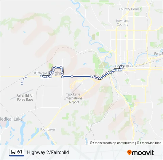 61 Bus Line Map