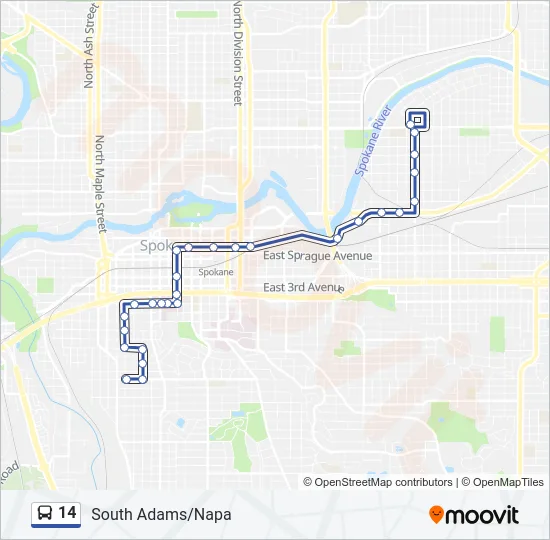 14 Bus Line Map