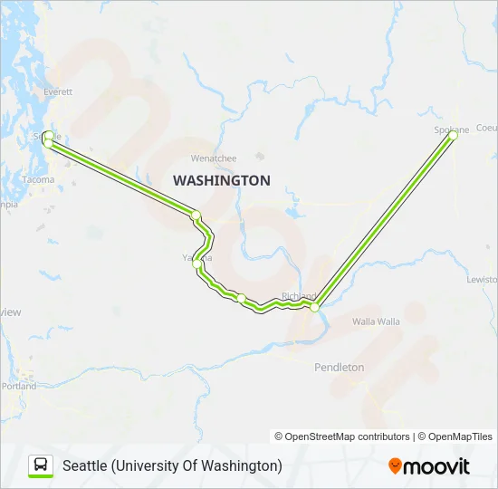 FLIXBUS 2124 Bus Line Map