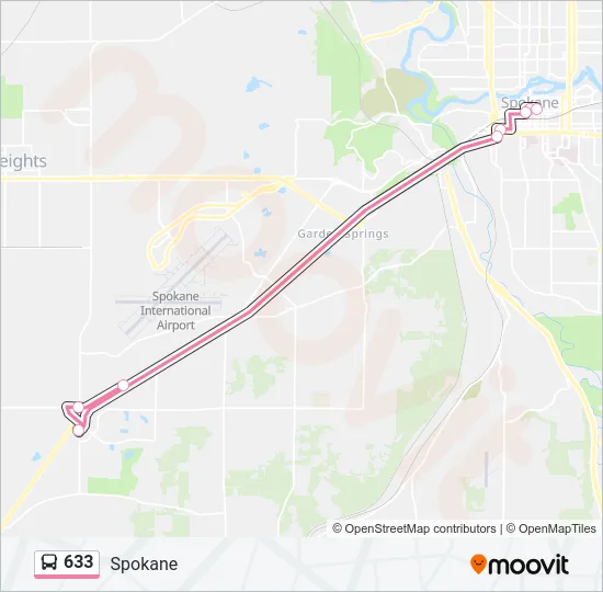 633 Bus Line Map