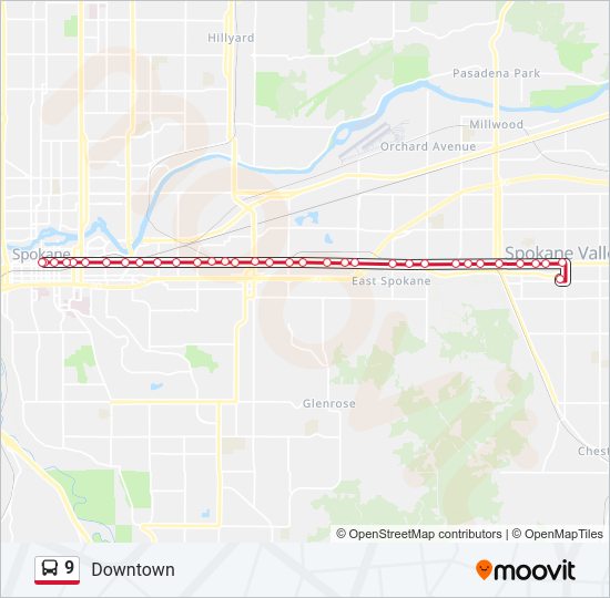9 Bus Line Map