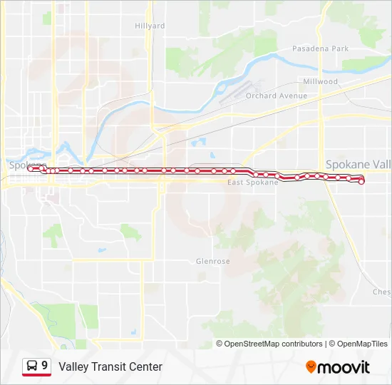 9 Bus Line Map