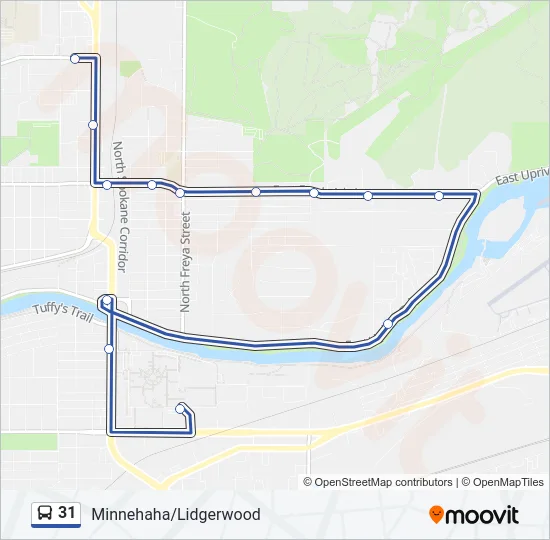31 Bus Line Map