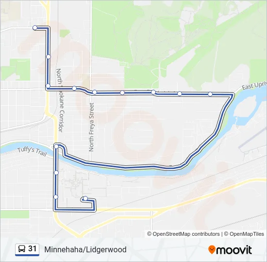 31 Bus Line Map