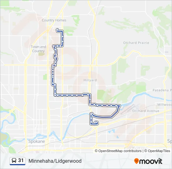 31 Bus Line Map