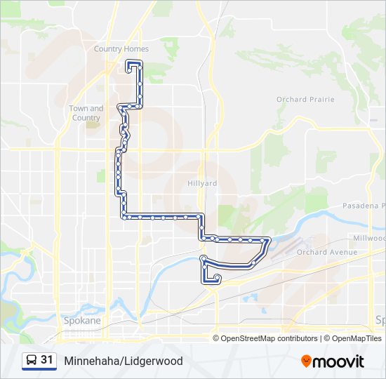 31 bus Line Map