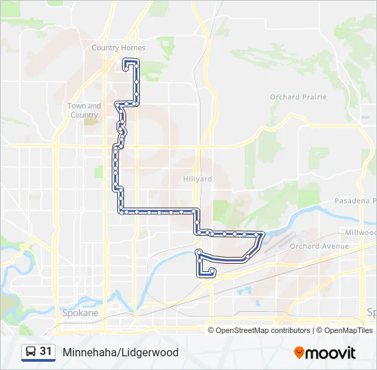 31 Bus Line Map