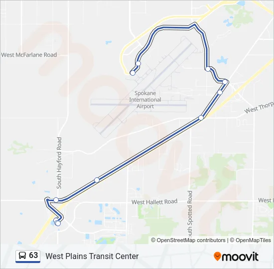 63 Bus Line Map