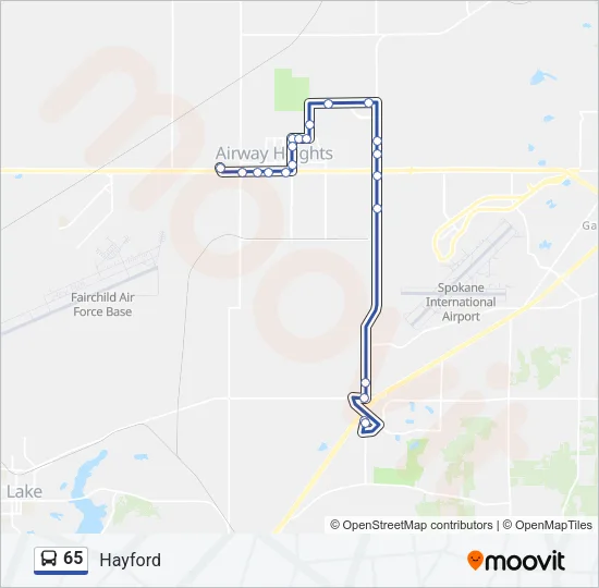 65 Bus Line Map