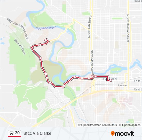 20 bus Line Map