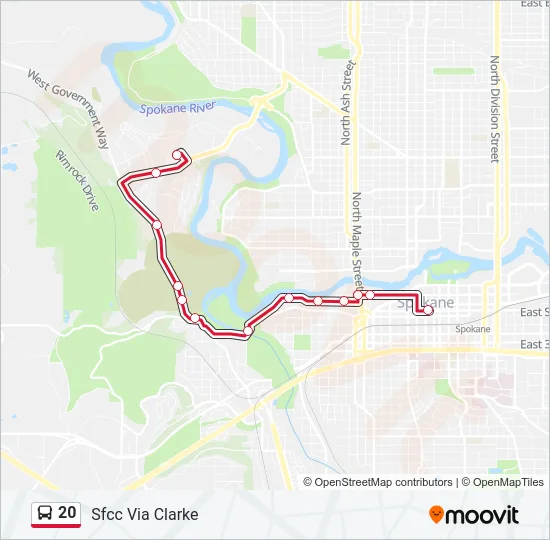 20 Bus Line Map