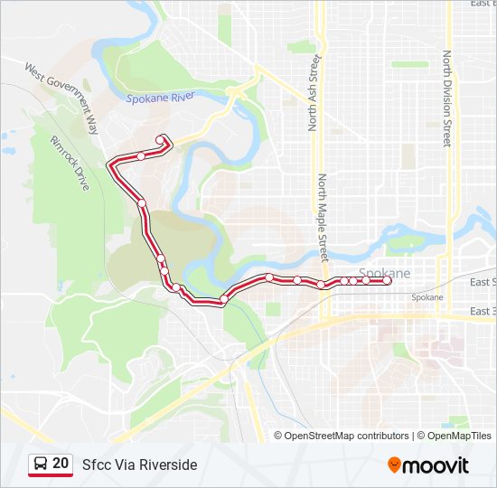 Mapa de 20 de autobús