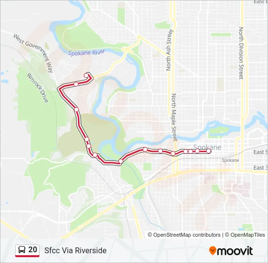 20 Bus Line Map