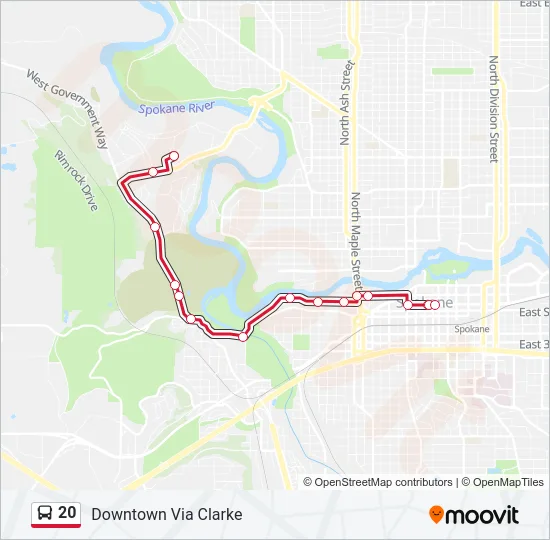 20 Bus Line Map