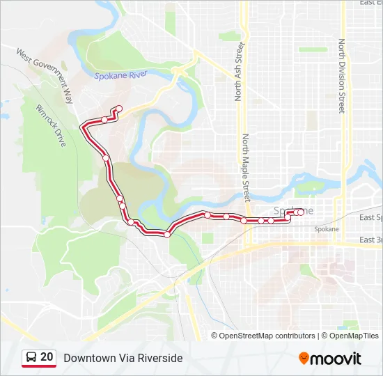 20 Bus Line Map
