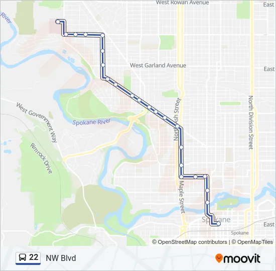 22 Bus Line Map