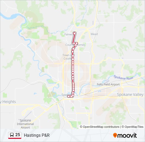 Mapa de 25 de autobús