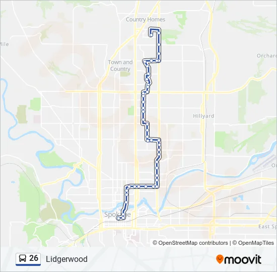 26 Bus Line Map