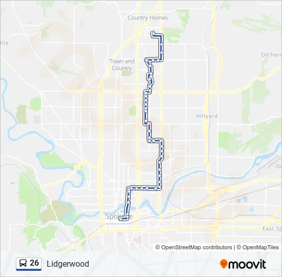 26 Bus Line Map